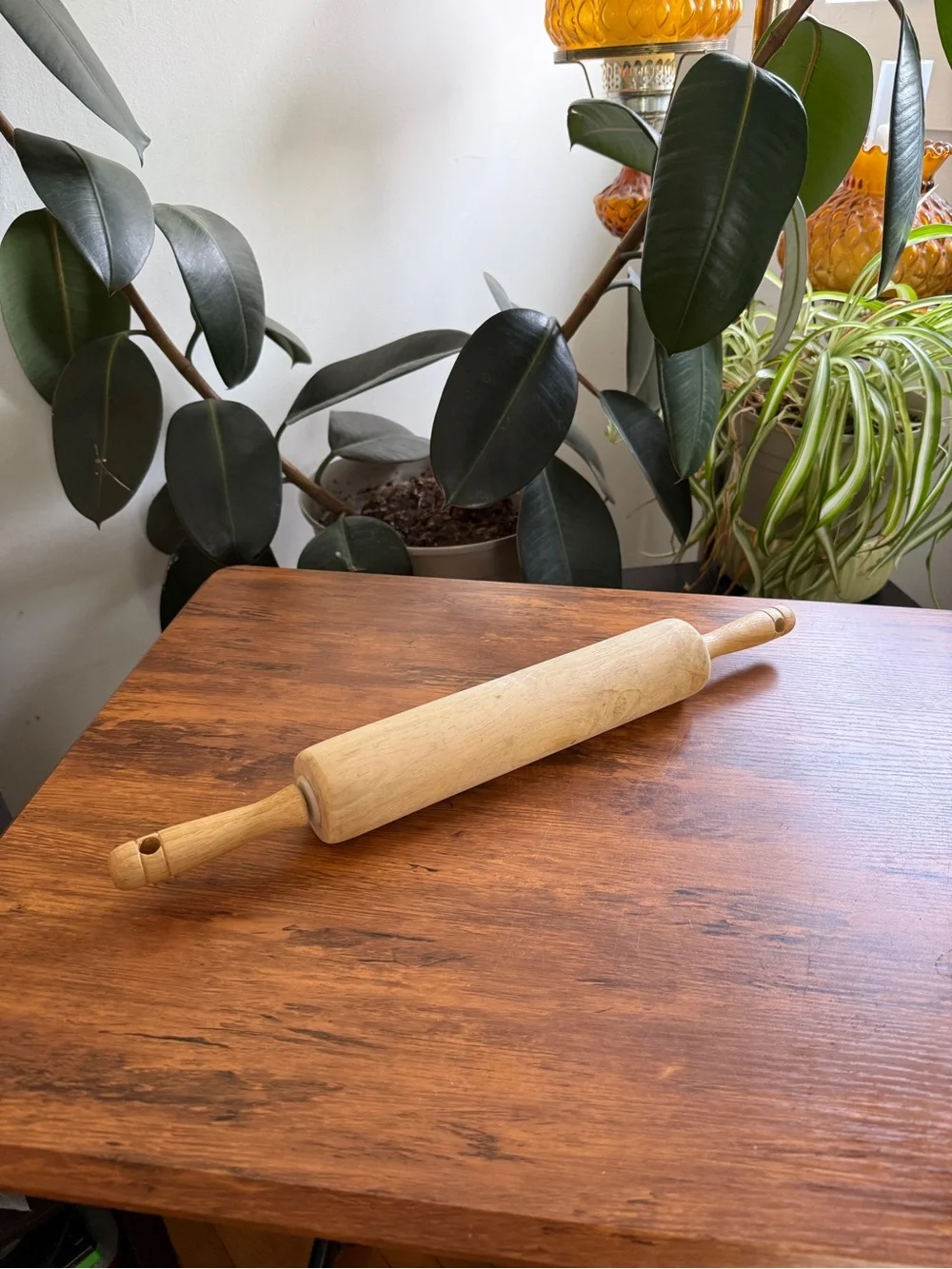 Wooden Rolling Pin in Natural Beige